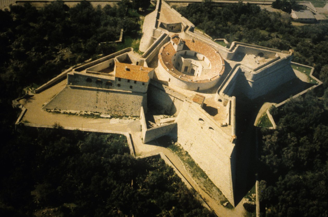 Firkantet fort i Antibes, befestning av Vauban (1600-tallet). av Sebastien Le Prestre de Vauban