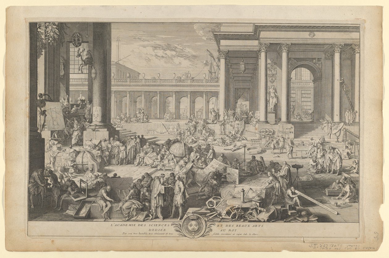 Akademiet for vitenskap og kunst av Sebastien the Elder Leclerc