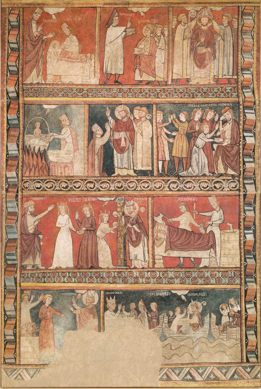 Sankt Nikolaus liv av Second Master of Bierge