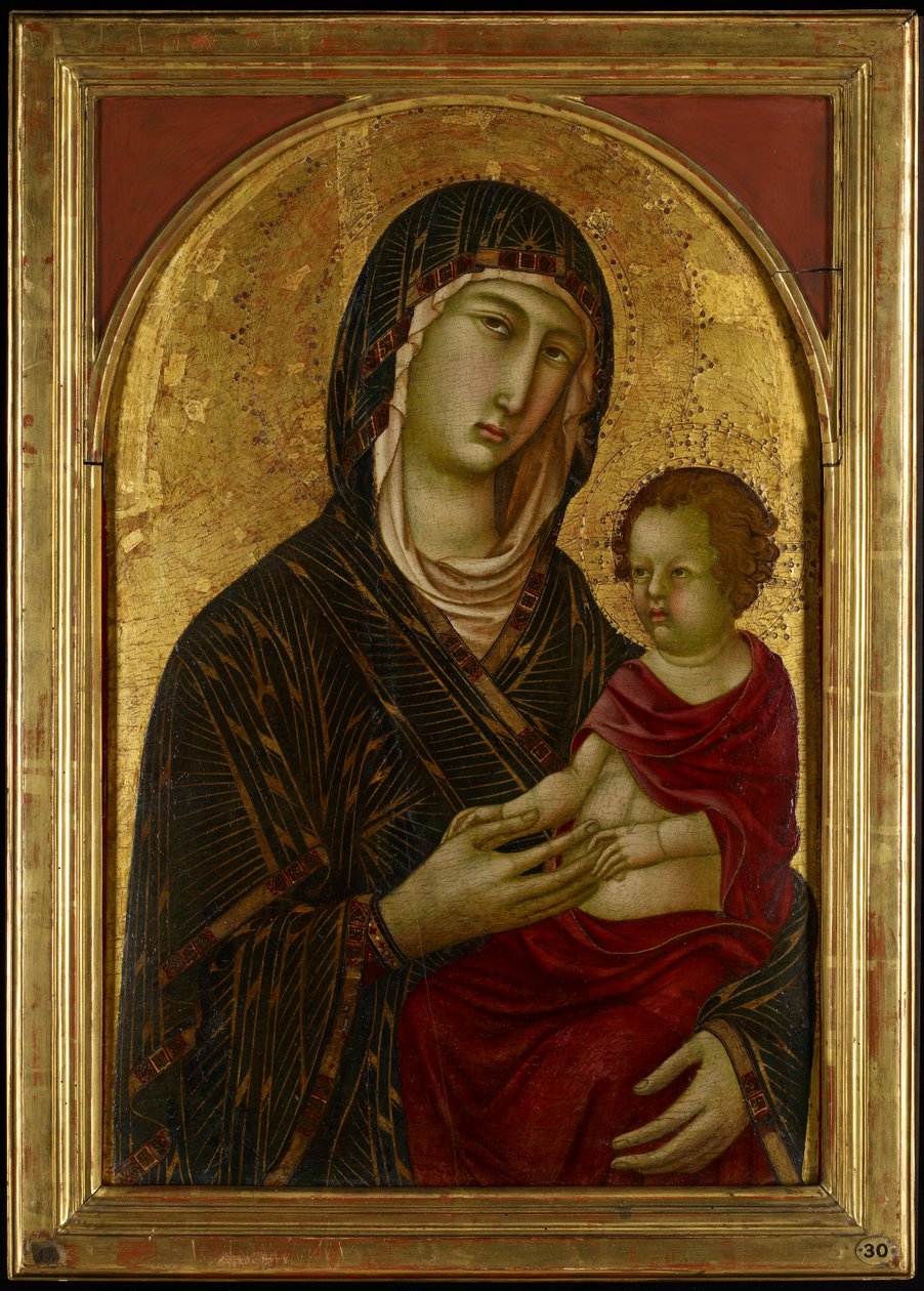Madonna og barn, ca. 1310 (tempera og gull slipt på poppelpanel) av Segna di Bonaventura