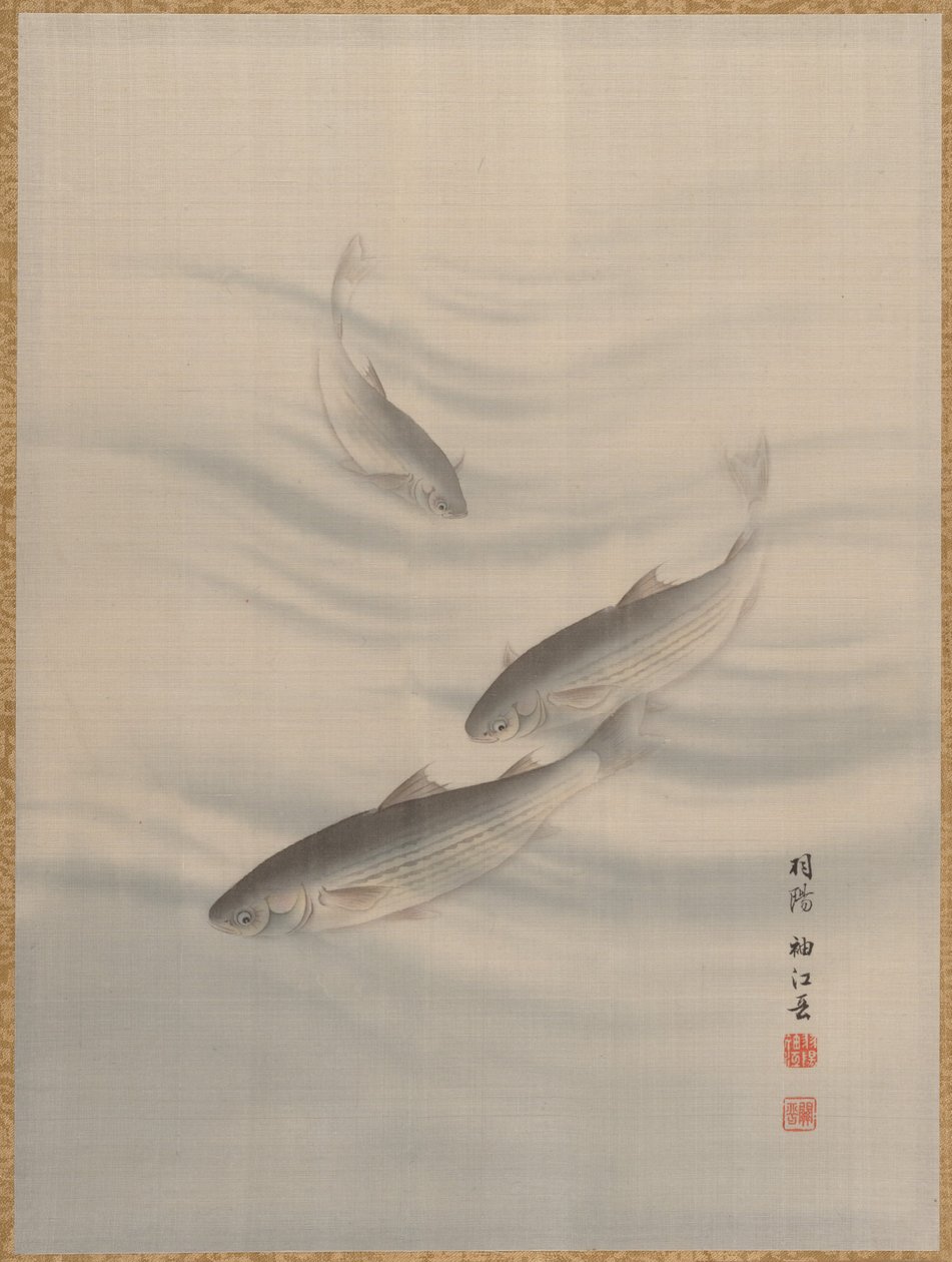 Fisker Svømming, ca. 1890-92. av Seki Shuko
