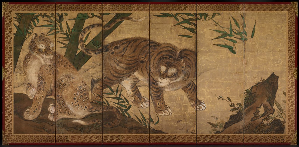 Tiger og leopard, 1668. av Sekkei Yamaguchi