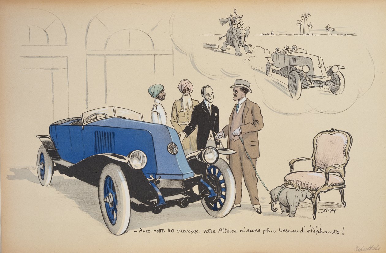 Karikatur av Maharaja Jagatjit Singh fra Kapurthala, 1923 av Sem