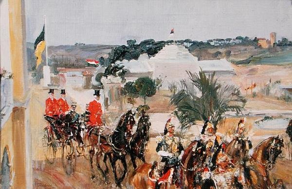 Vittorio Emanuele III (1869-1947) på verdensutstillingen, 1911 av Semen Gavriilovich Nikiforov