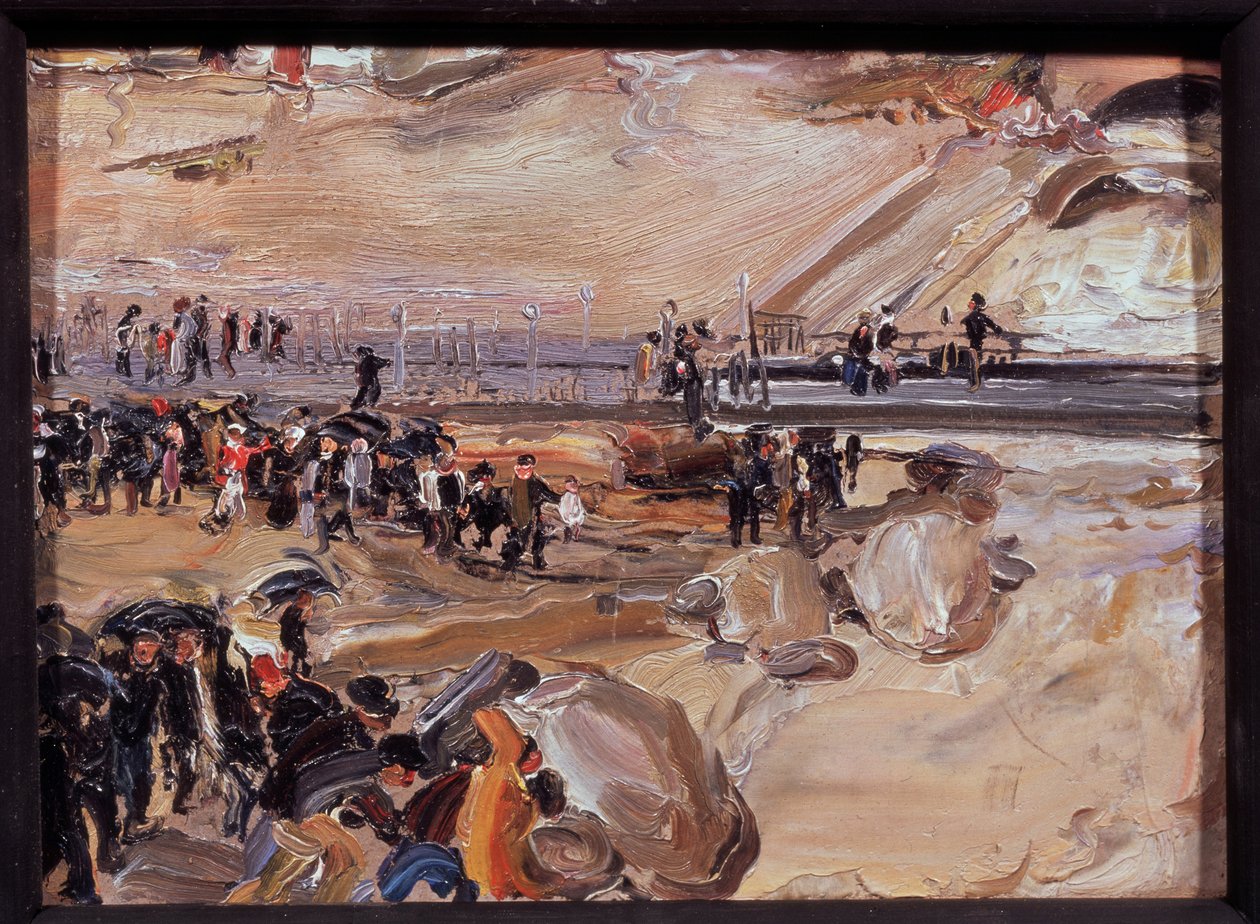 Gå i San Remo (Italia). Verk av Semyon Gavrilovich Nikiforov (1877-1912), olje på papp av Semen Gavriilovich Nikiforov