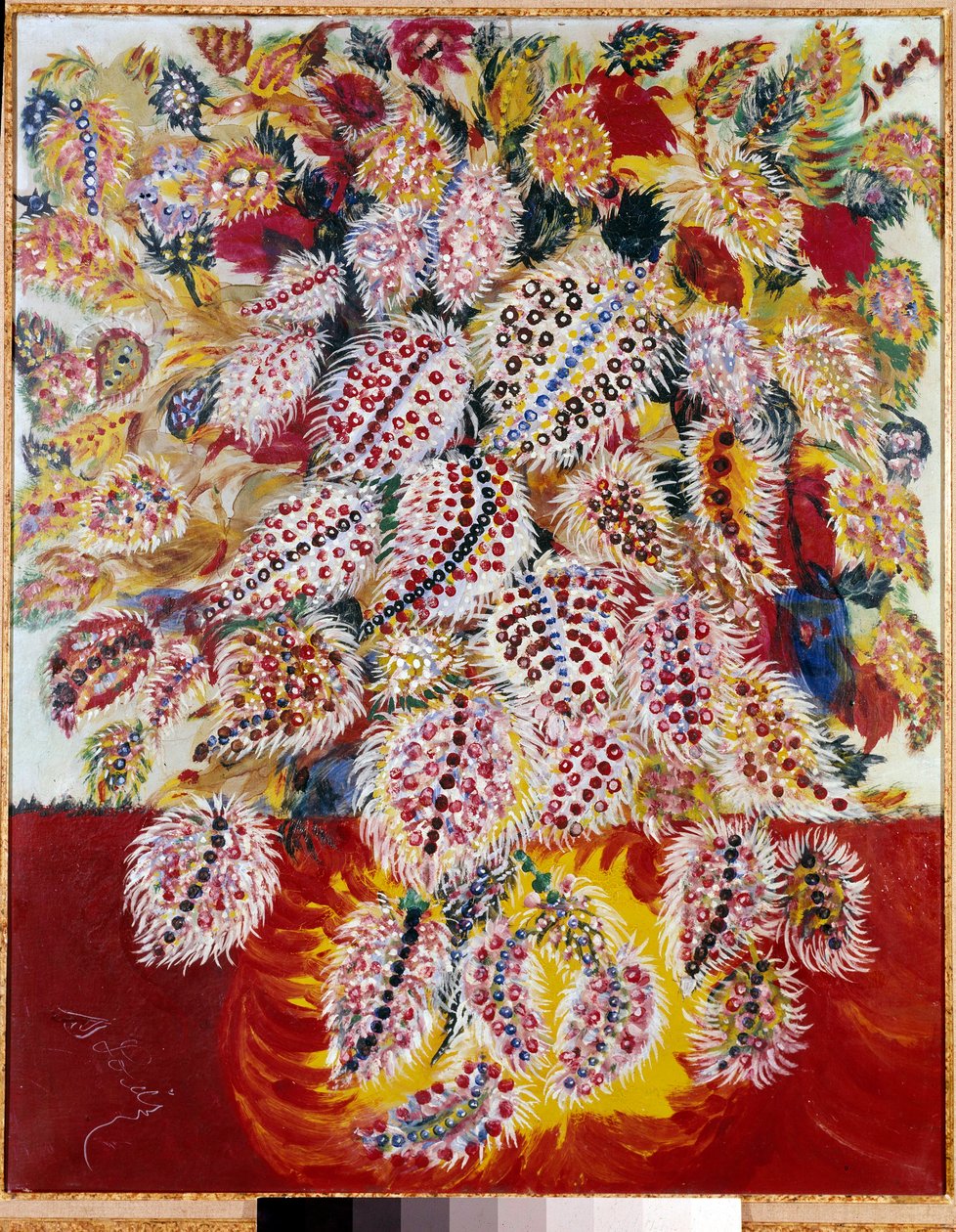 Leaves Slide-maleri av Louis Seraphine de Senlis (1864-1942) Privatsamling fra det 20. århundre av Seraphine Louis