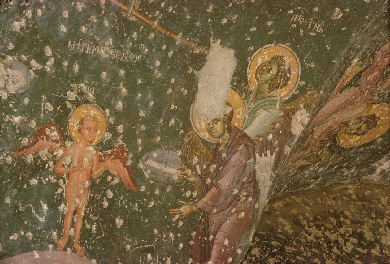 Engler fra den siste dommen, 1300-tallet (detalj) av Serbian School