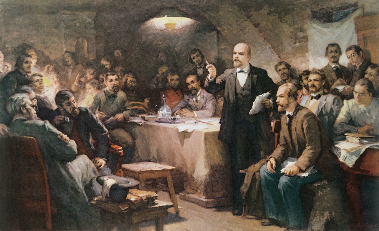 Intervensjonen av Vladimir Lenin (1870-1924) på den andre kongressen til R.S.D.R.P. i 1903 av Sergei Arsenevich Vinogradov