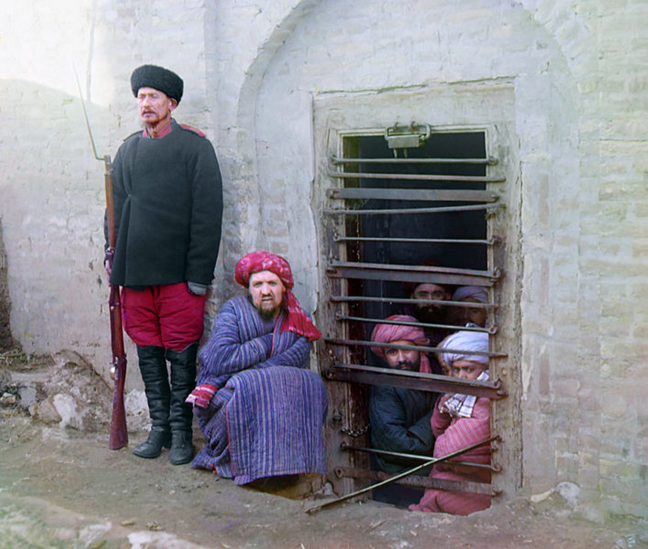 Et tradisjonelt sentralasiatisk fengsel, 1904 av Sergei Mikhailovich Prokudin Gorskii