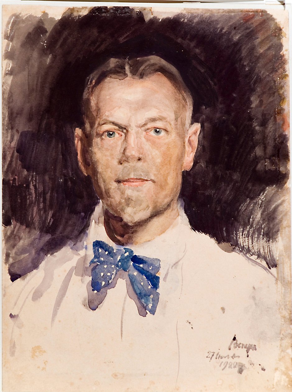 Selvportrett - Verk av Sergei Arsenyevich Vinogradov (1869-1938) av Sergei Arsenevich Vinogradov