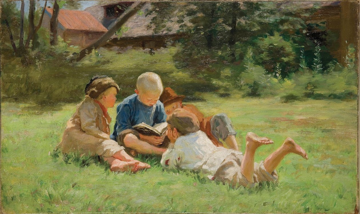 Barn - Vinogradov, Sergei Arsenyevich (1869-1938) - 1890-tallet - Olje på lerret - av Sergei Arsenevich Vinogradov
