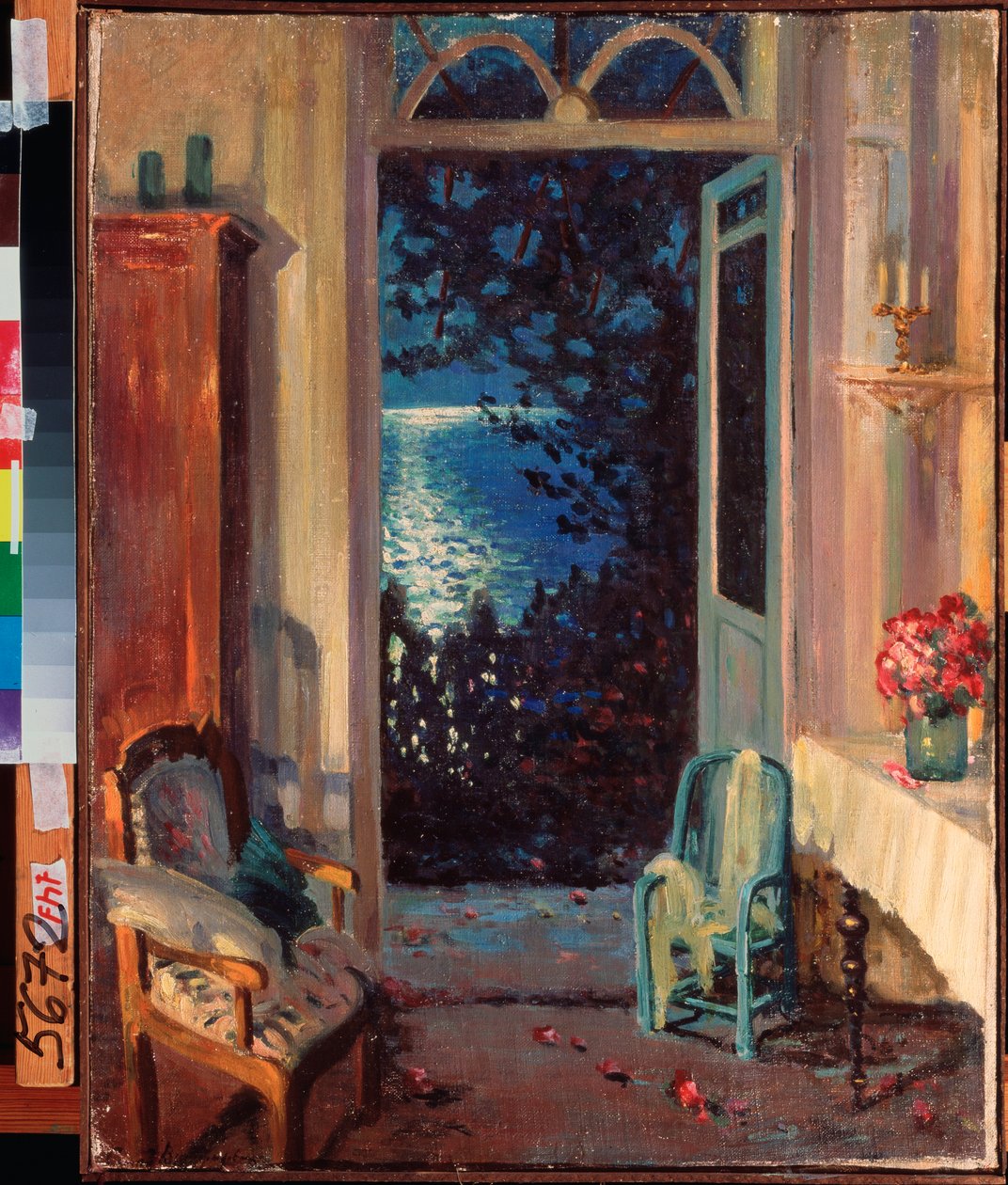 Southern night - Maleri av Sergei Arsenyevich Vinogradov (1869-1938), olje på lerret av Sergei Arsenevich Vinogradov