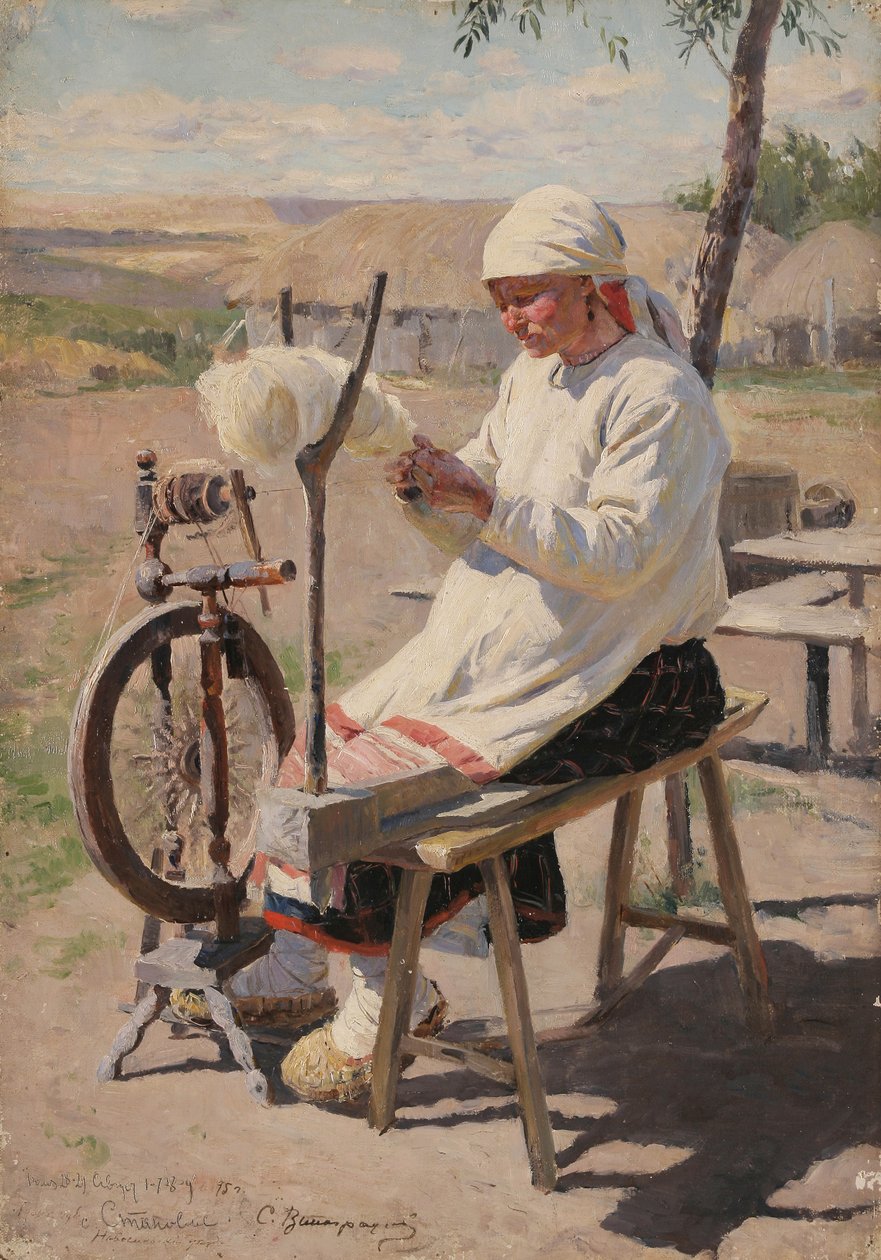 Spinneren, 1895 av Sergei Arsenevich Vinogradov