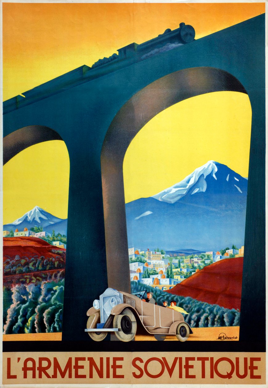 Sovjetisk Armenia-plakat av Intourist-selskapet, 1935 av Sergei Dmitrievich Igumnov