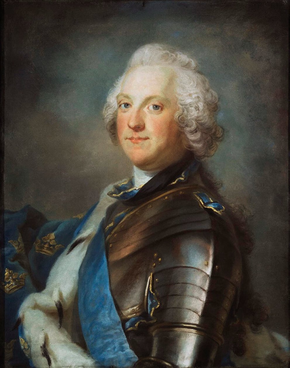 Portrett av Adolph Frederick, 1710-1771, konge av Sverige, mellom 1751-1786. av Sergei Ivanovich Gribkov