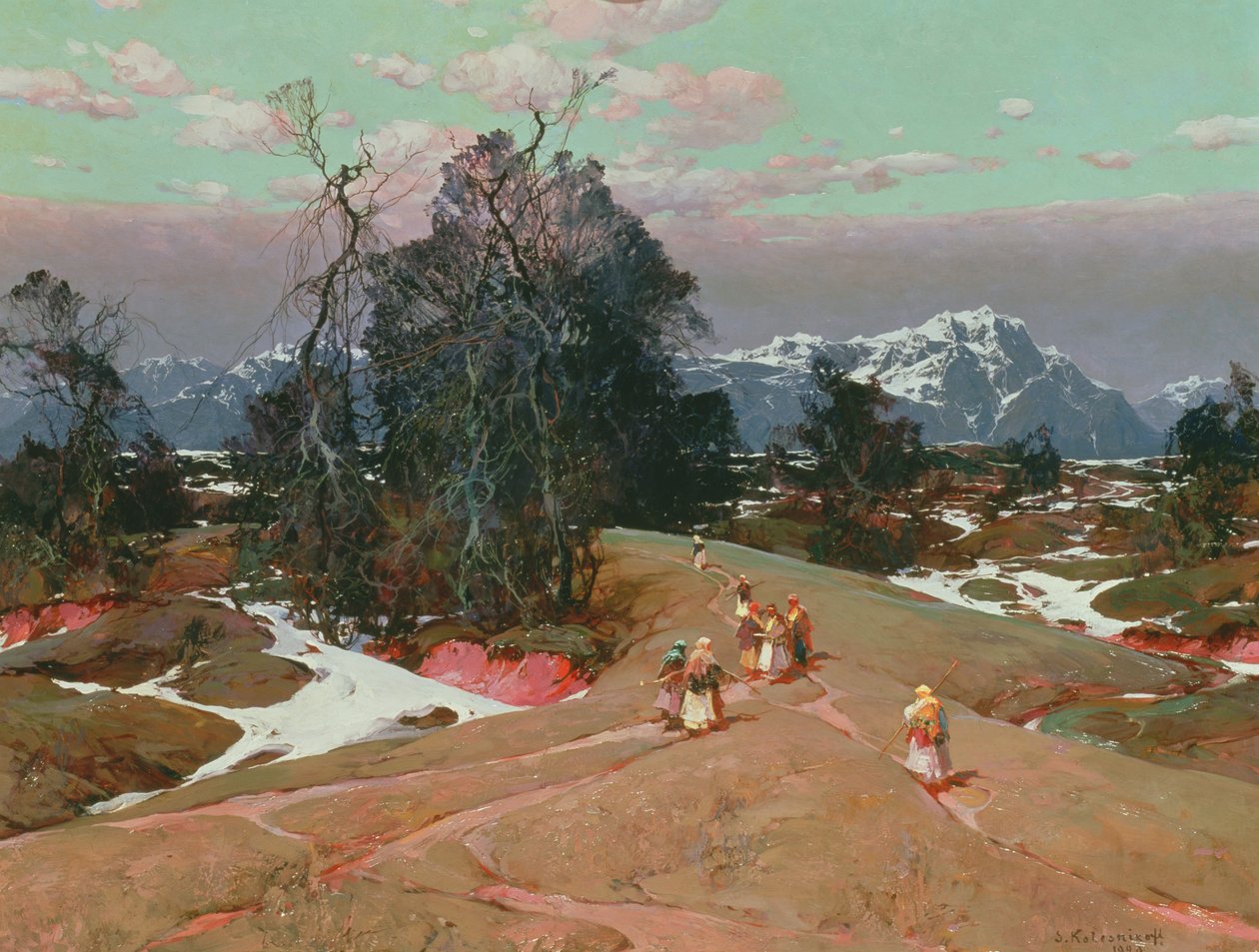Fjellscene av Sergei Kolesnikoff