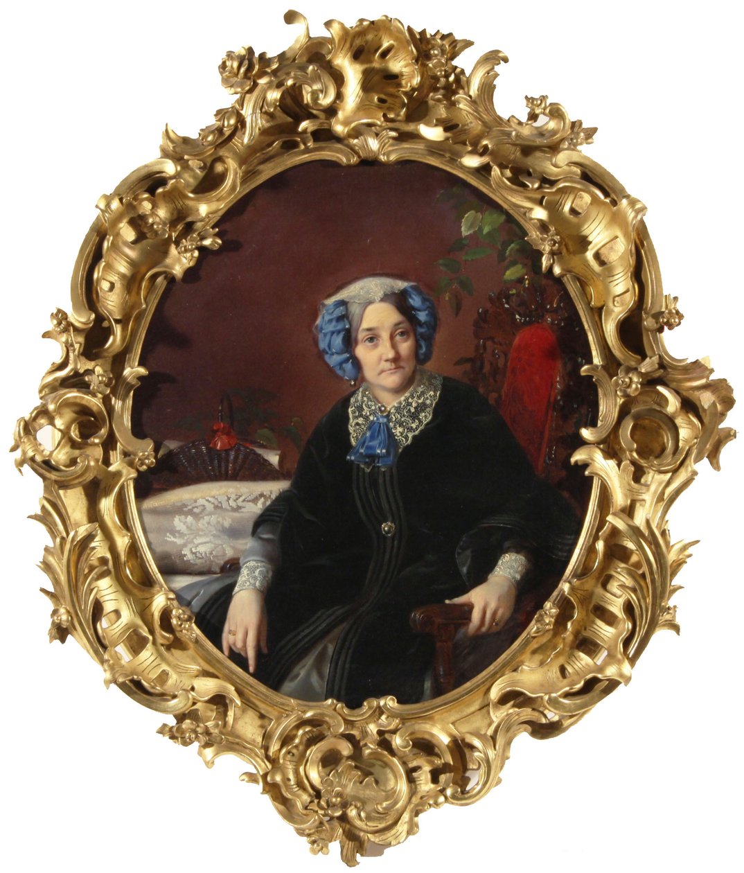 Portrett av prinsesse Isabella Adamovna Gagarina 1800-1886, født grevinne Walewska, 1850-tallet av Sergei Konstantinovich Zaryanko