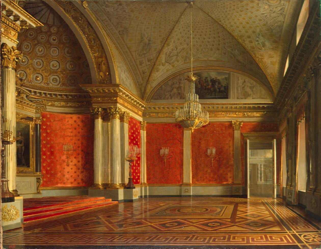 Det lille tronrommet i vinterpalasset, 1837 av Sergei Konstantinovich Zaryanko