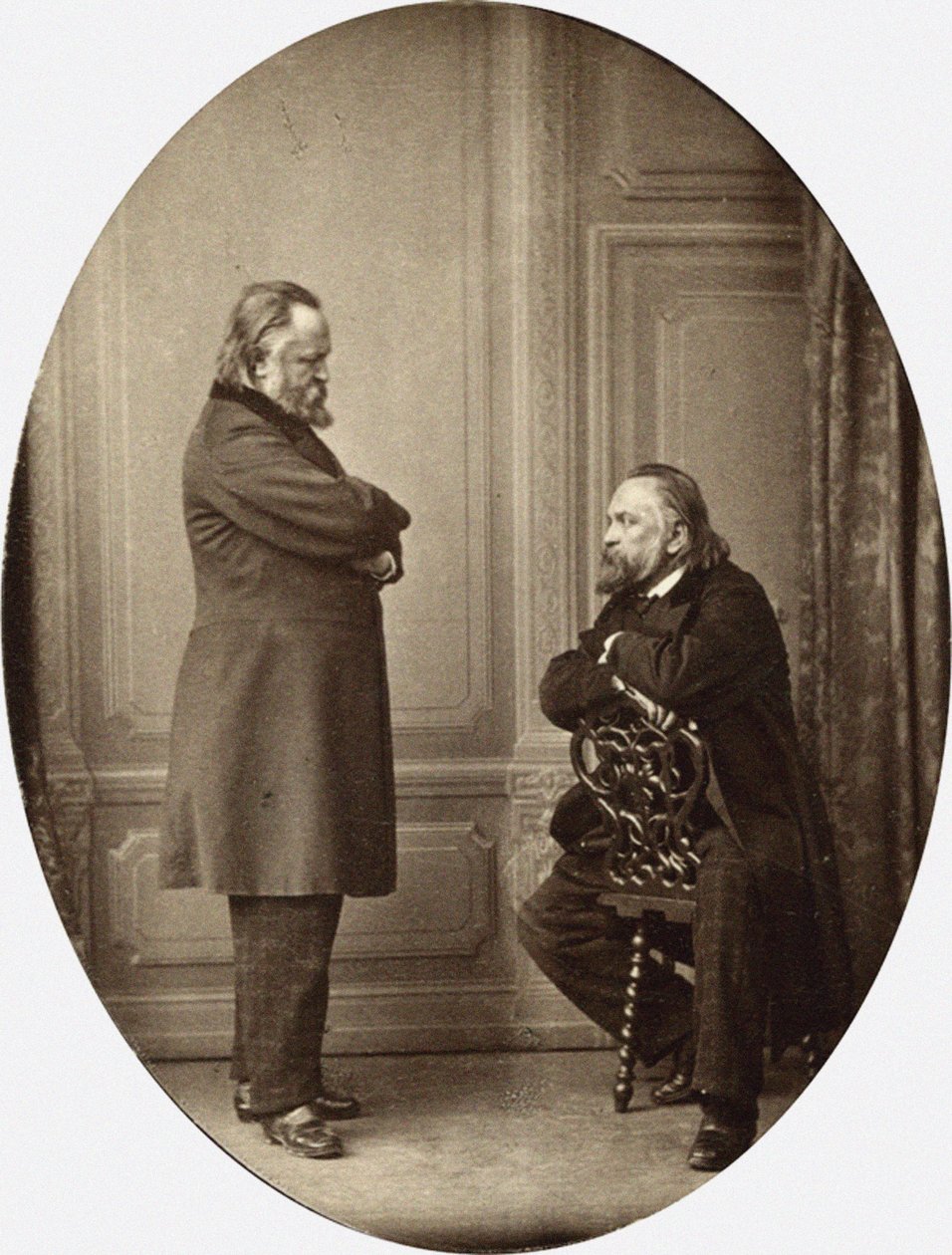 hjerter mot hjerter. Dobbeltportrett av Aleksandr Ivanovich Herzen 1812-1870, 1865 av Sergei Lvovich Levitsky