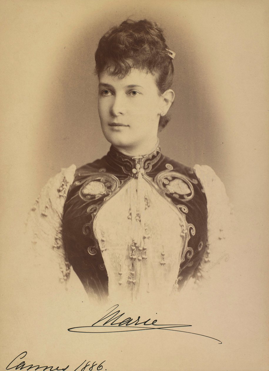 Marie Pavlovna de Russie - Storhertuginne Maria Pavlovna av Russland (1854-1920), av Levitsky, Sergei Lvovich (1819-1898). Sølv gelatin fotografering av Sergei Lvovich Levitsky