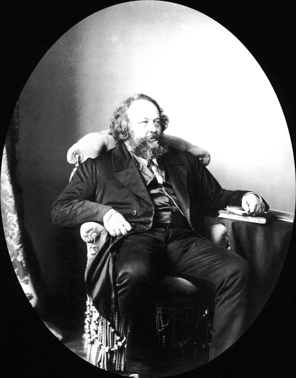 Mikhail Bakunin, russisk revolusjonær og anarkismeteoretiker, 1863 av Sergei Lvovich Levitsky