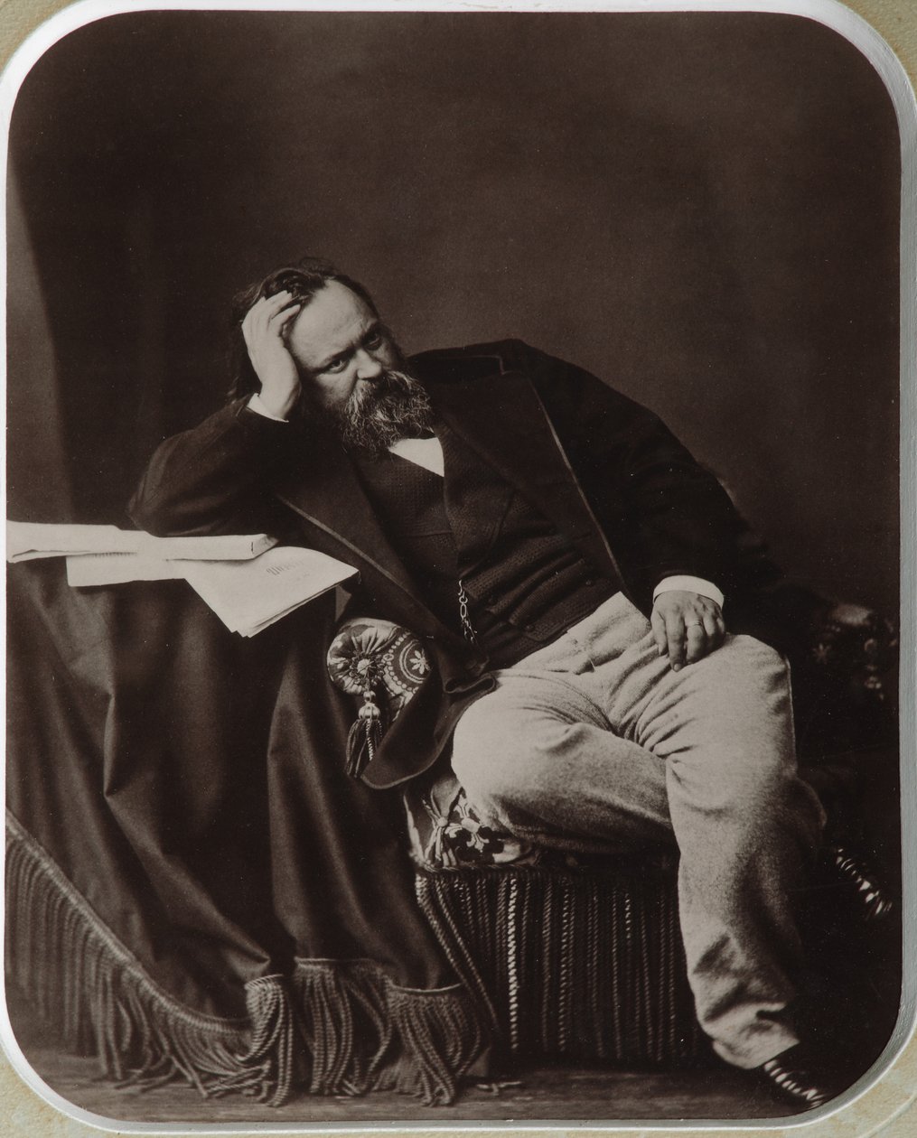 Portrett av Aleksandr Ivanovich Herzen 1812-1870, 1861 av Sergei Lvovich Levitsky