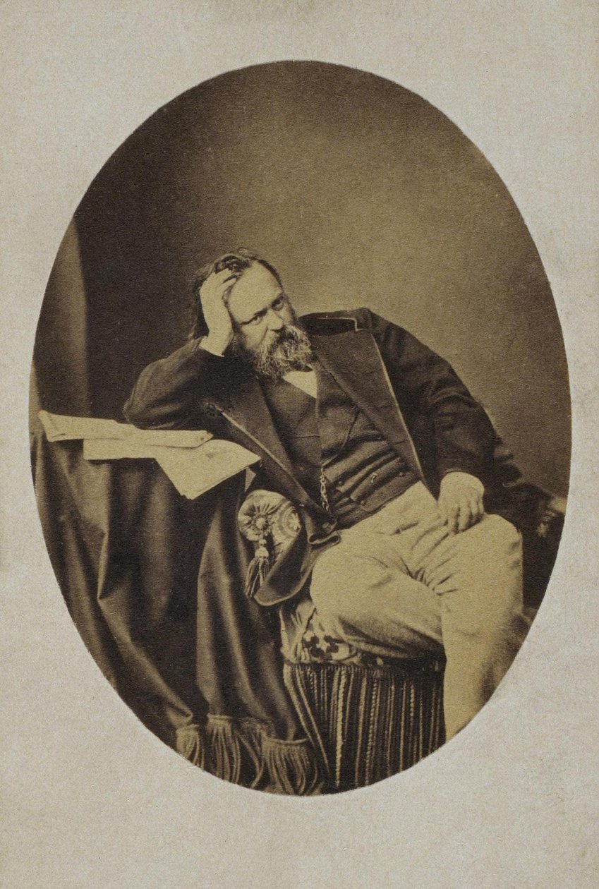 Portrett av Aleksandr Ivanovich Herzen 1812-1870, ca. 1861 av Sergei Lvovich Levitsky