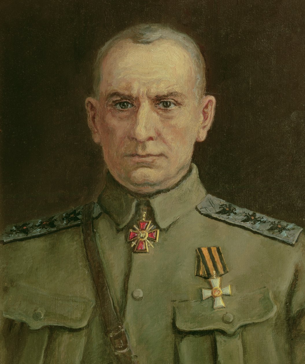 Øverste hersker og russisk admiral A. Kolchak (1874-1920) (olje på lerret) av Sergei Varlenovich Pen