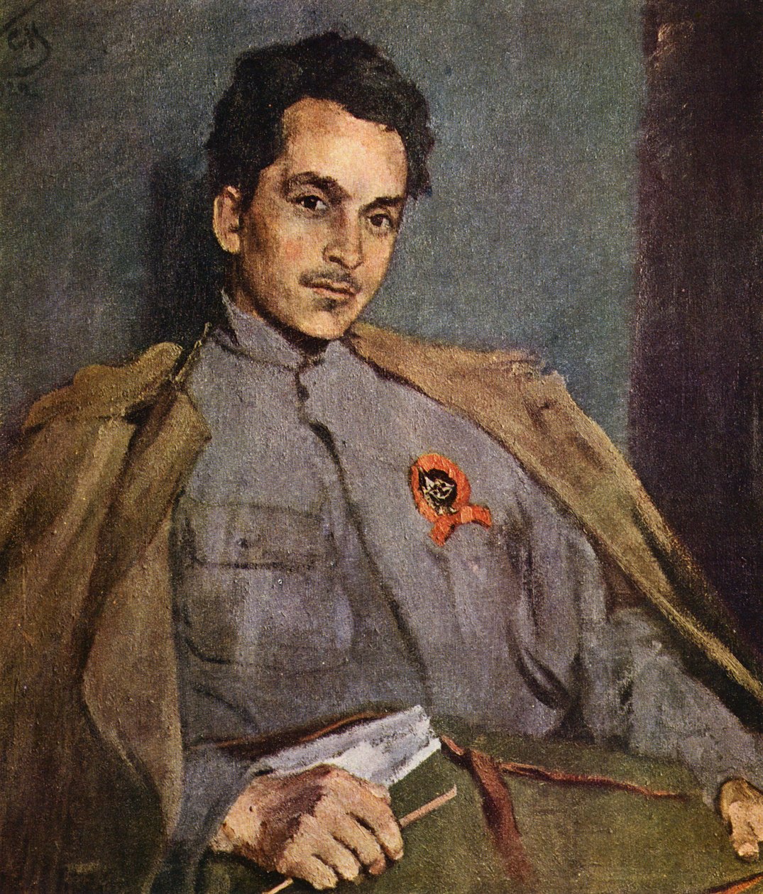 Portrett av forfatteren D.A. Furmanov av Sergei Vasilievich Malyutin