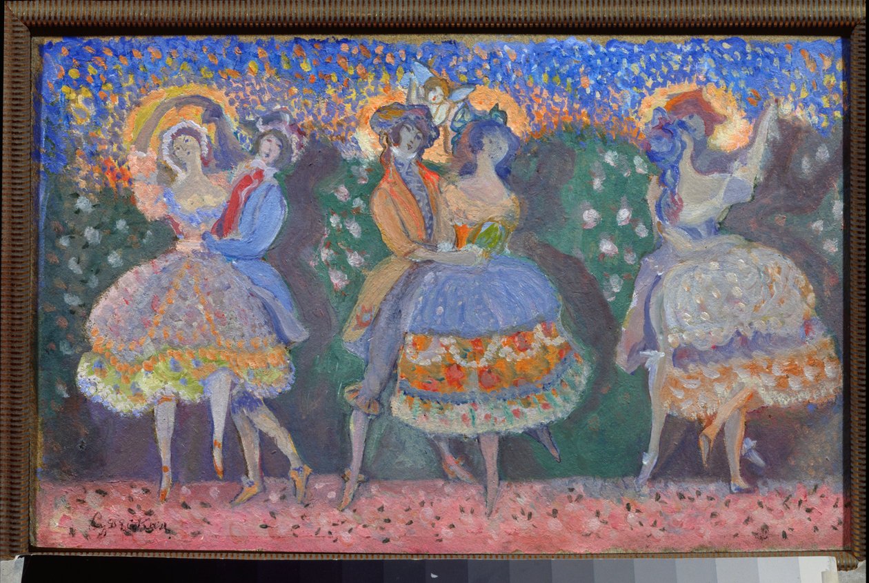 Un ballet (A Ballet) - Verk av Sergei Sudeykin (Serge Soudeikine) (1882-1946), olje på papp, russisk kunst, 1900-tallet, modernisme - State Central Literary Museum, Moskva av Sergei Yurevich Sudeikin