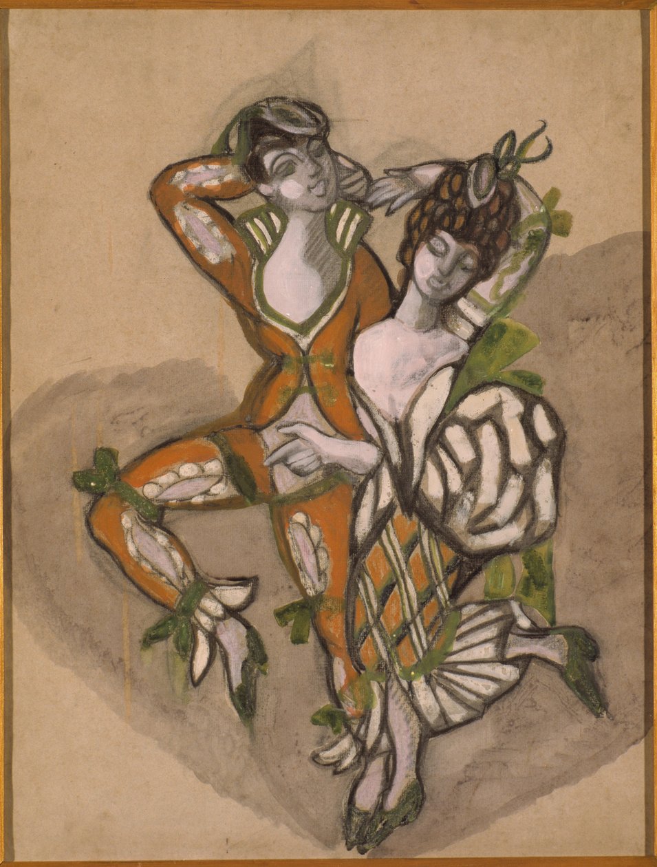 Kostymedesign for teaterstykket The Marriage of Figaro av P. de Beaumarchais, 1915. av Sergei Yurievich Sudeykin