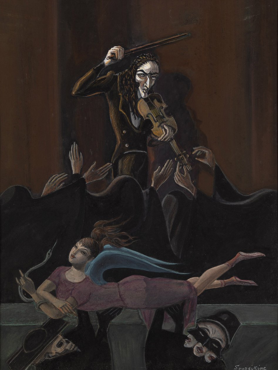 Paganini. Design for balletten Paganini av Sergei Rachmaninoff av Sergei Yurievich Sudeykin