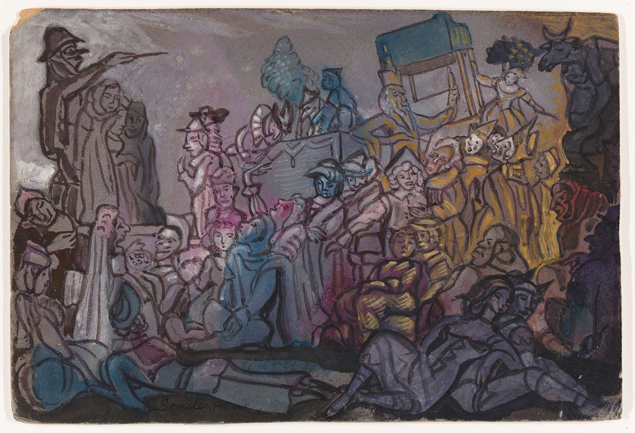 Scenografi for balletten Petrusjka av I. Stravinsky av Sergei Yurievich Sudeykin