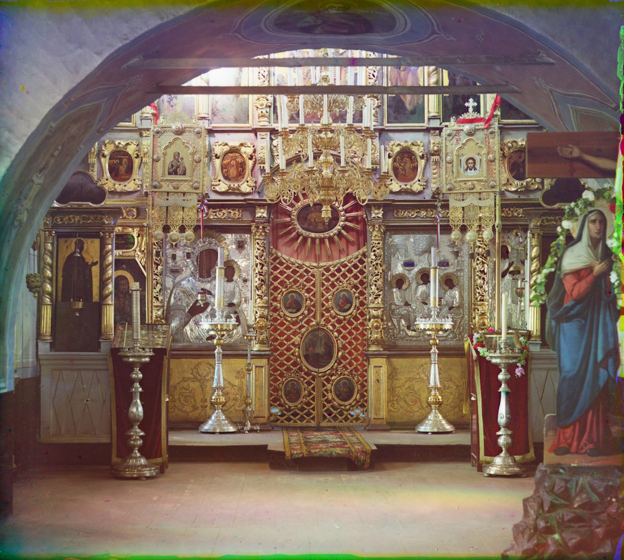 Ikoner ved Borodino kirke, 1905-1915 av Sergey Prokudin Gorsky