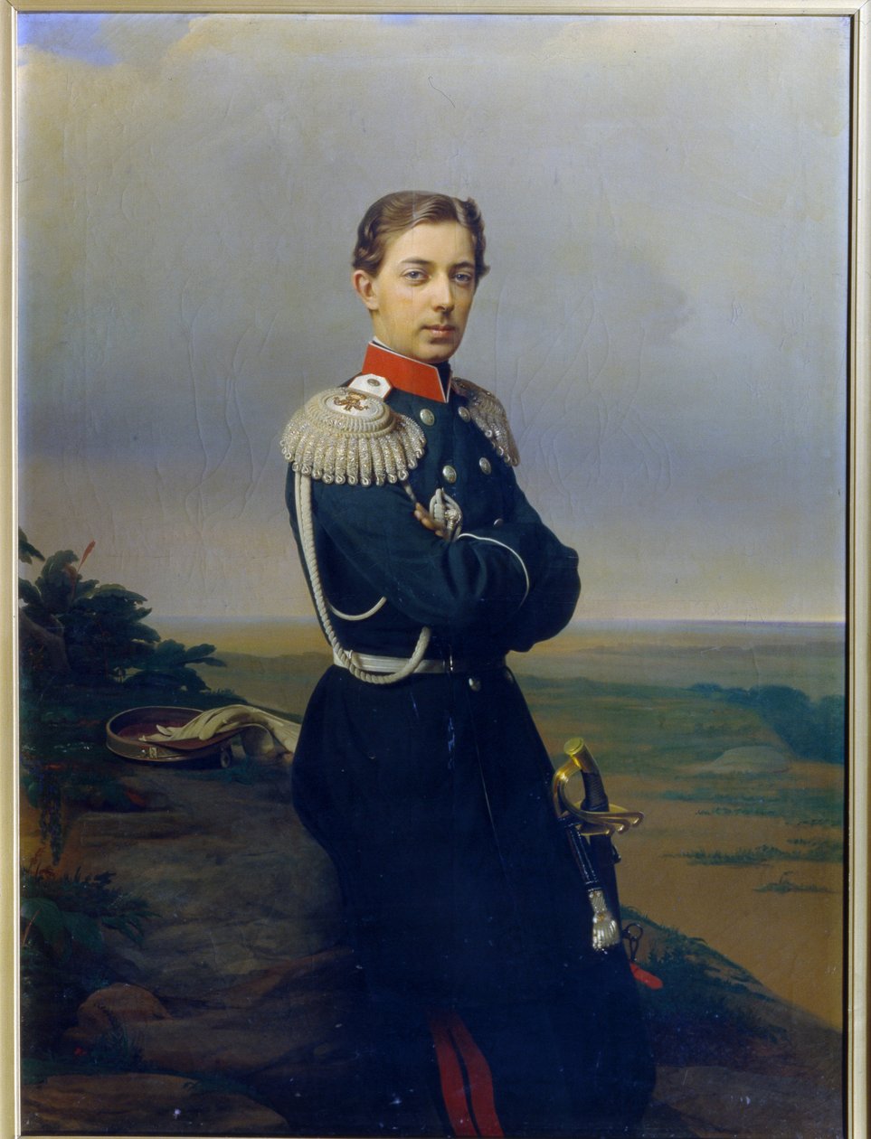 Portrett av storhertug (Tsarevich) Nicholas Alexandrovich av Russland (Nikolai Aleksandrovitch Romanov av Sergey Konstantinovich Zaryanko
