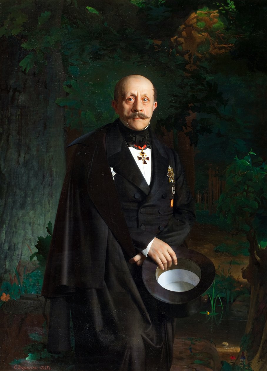 Portrett av Alexander Dmitriyevich Chertkov 1789-1858, 1857. av Sergey Konstantinovich Zaryanko