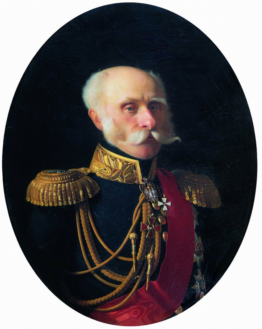 Portrett av grev Fjodor Petrovitsj Litke 1797-1882 av Sergey Konstantinovich Zaryanko