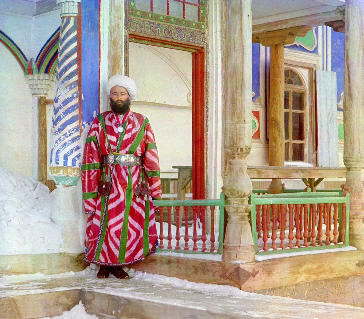 En minister for Emiratet Bukhara i formell kjole, ca. 1910 (bilde) av Sergey Prokudin Gorsky