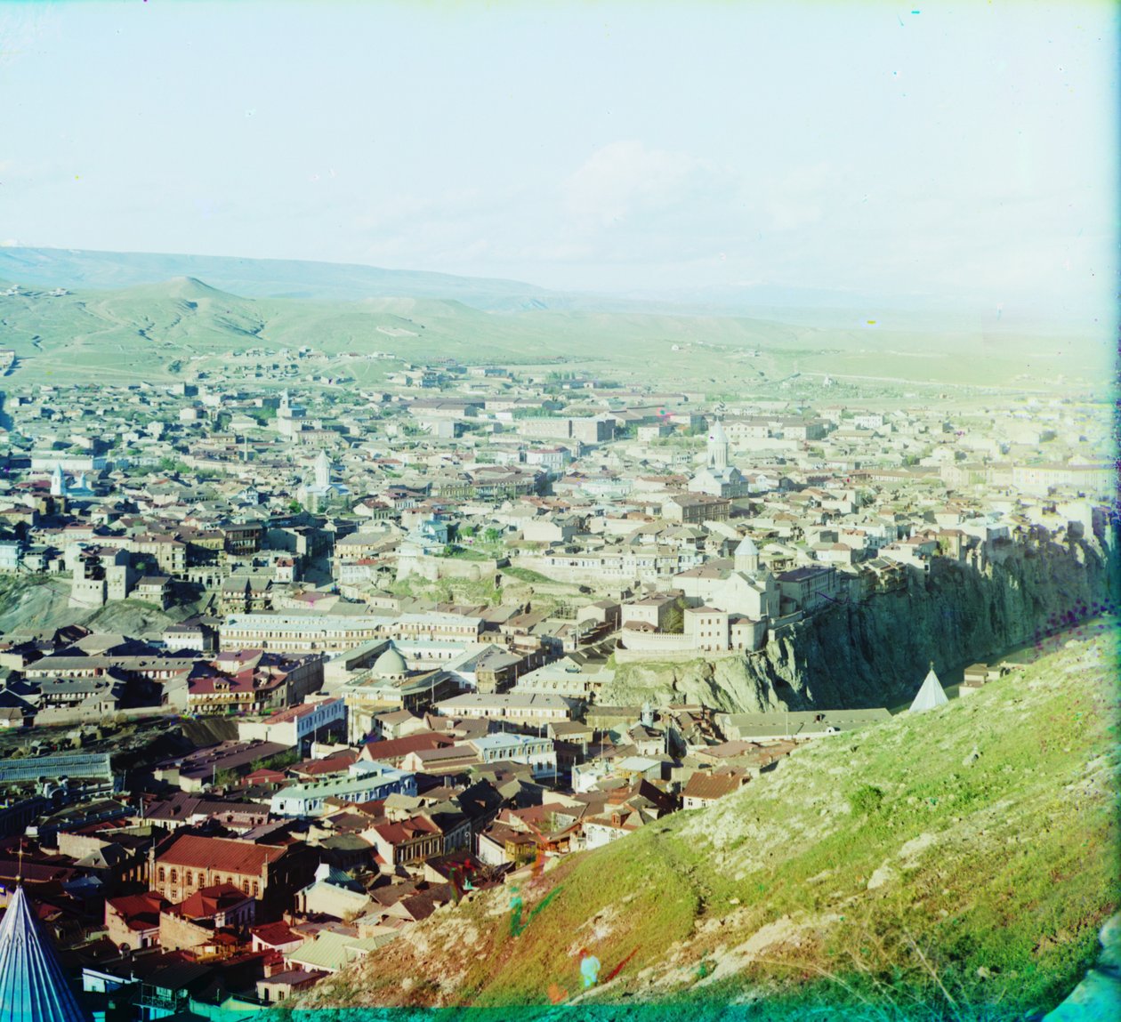 Utsikt over Tiflis (nå Tbilisi) fra eiendommen til Saint David