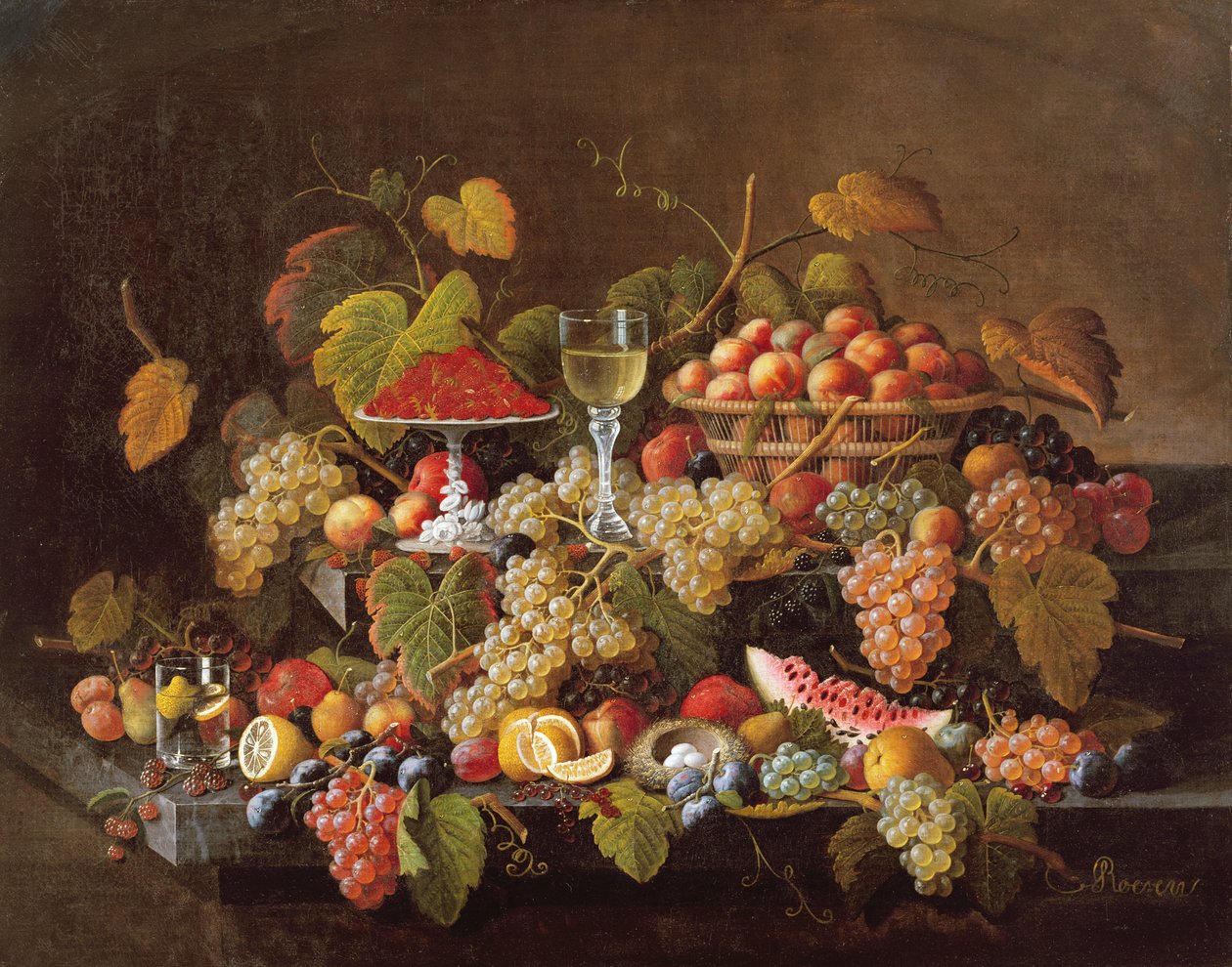 Stilleben med frukt, ca. 1860 av Severin Roesen