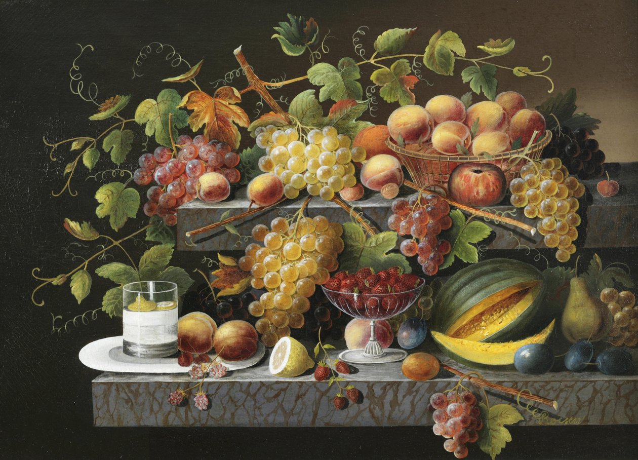 Stilleben av frukt av Severin Roesen