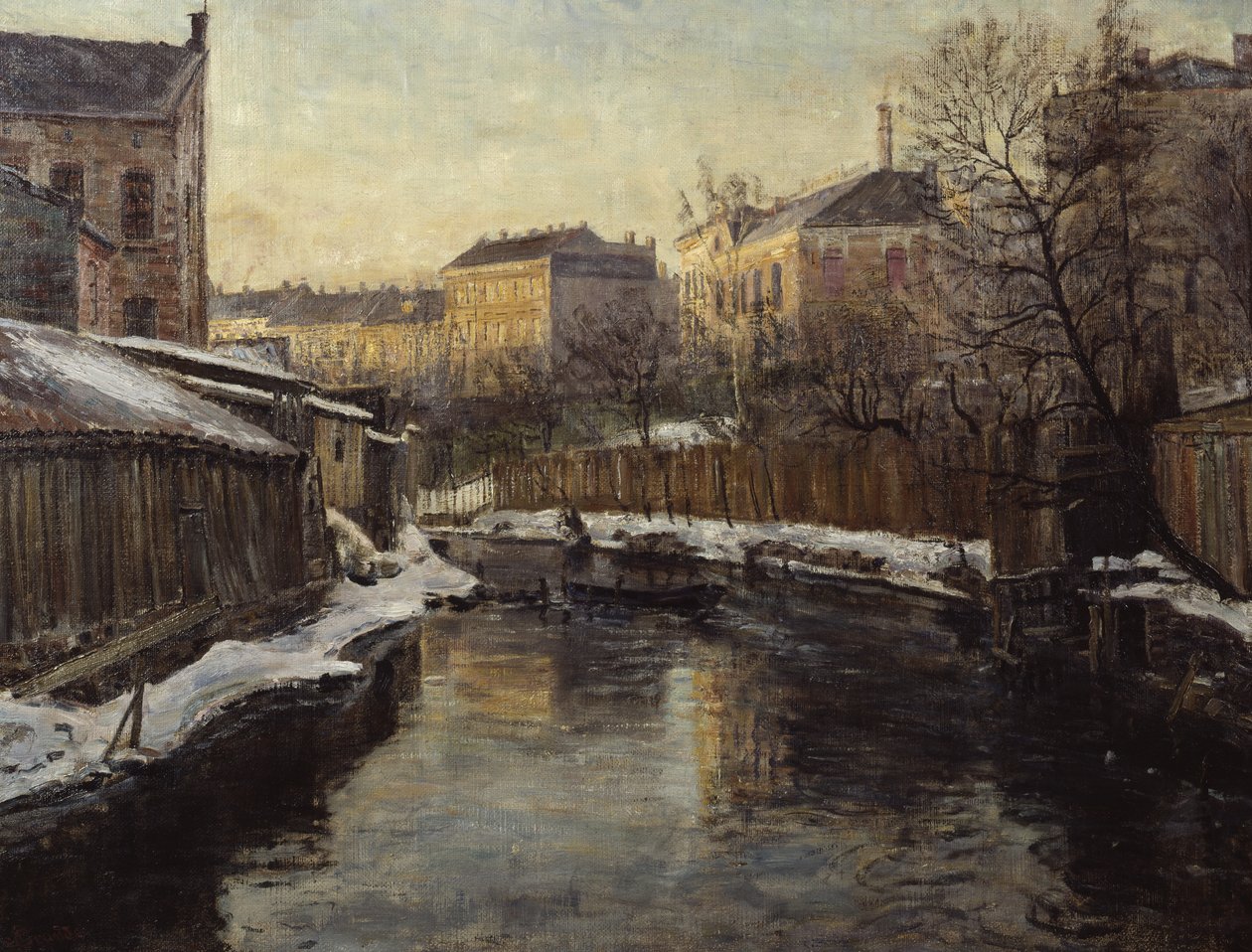 From Akerselva (oil on canvas) av Severin Grande