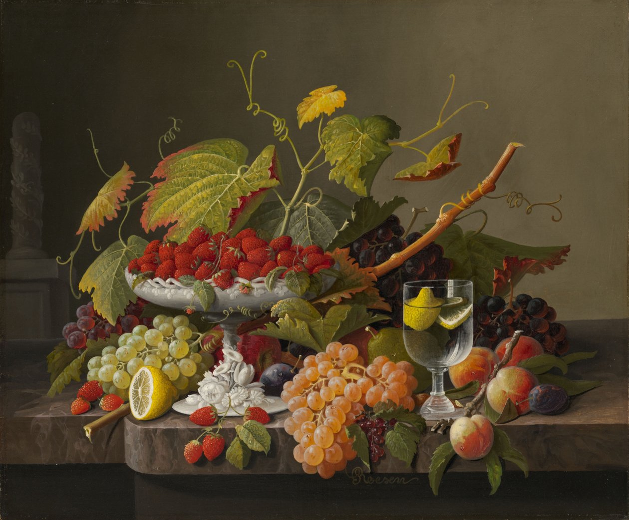An Abundance of Fruit, ca. 1860 (olje på lerret) av Severin Roesen