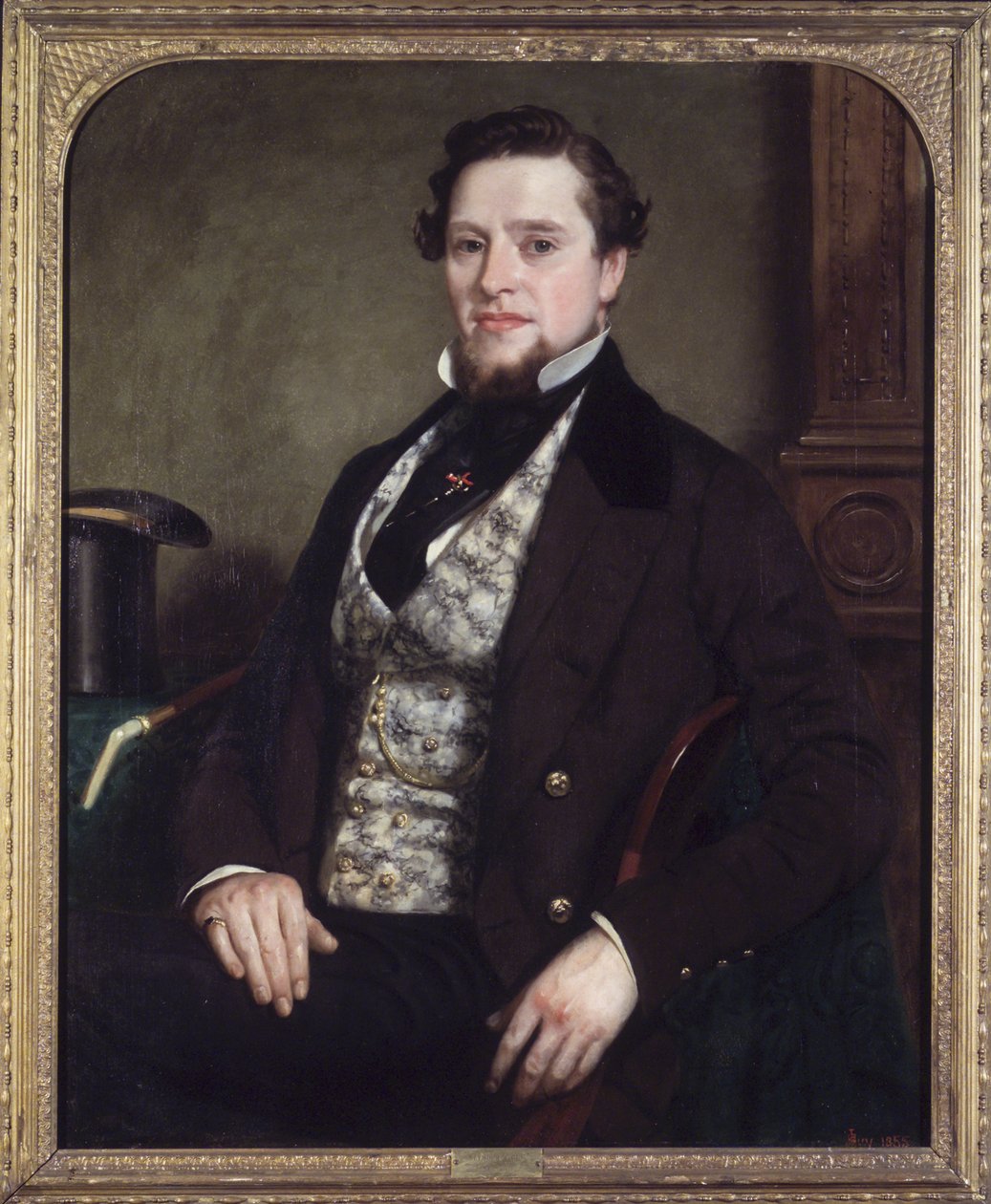 Portrett av en gentleman, 1855 av Seymour Joseph Guy