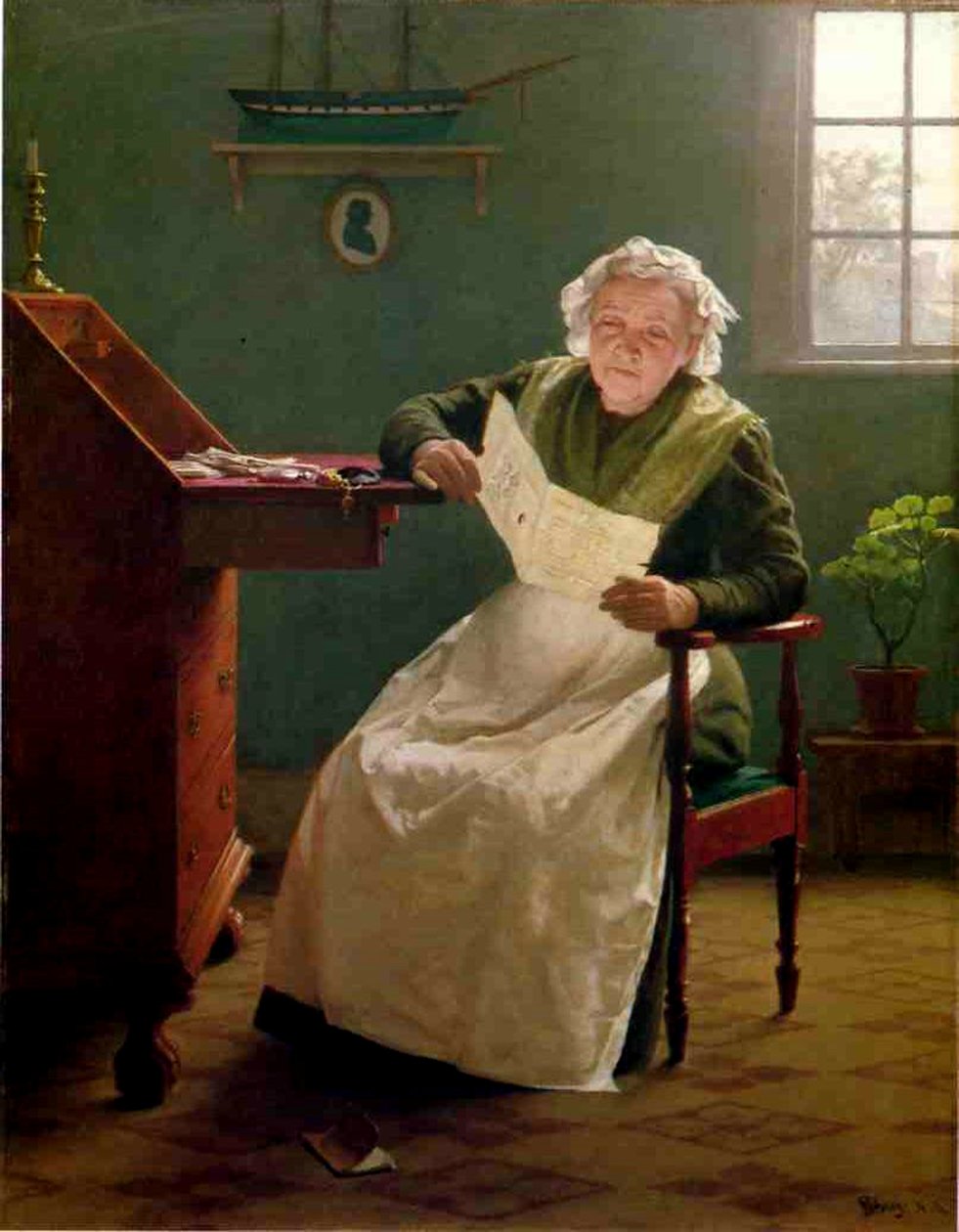 Kjære Polly (olje på lerret) av Seymour Joseph Guy