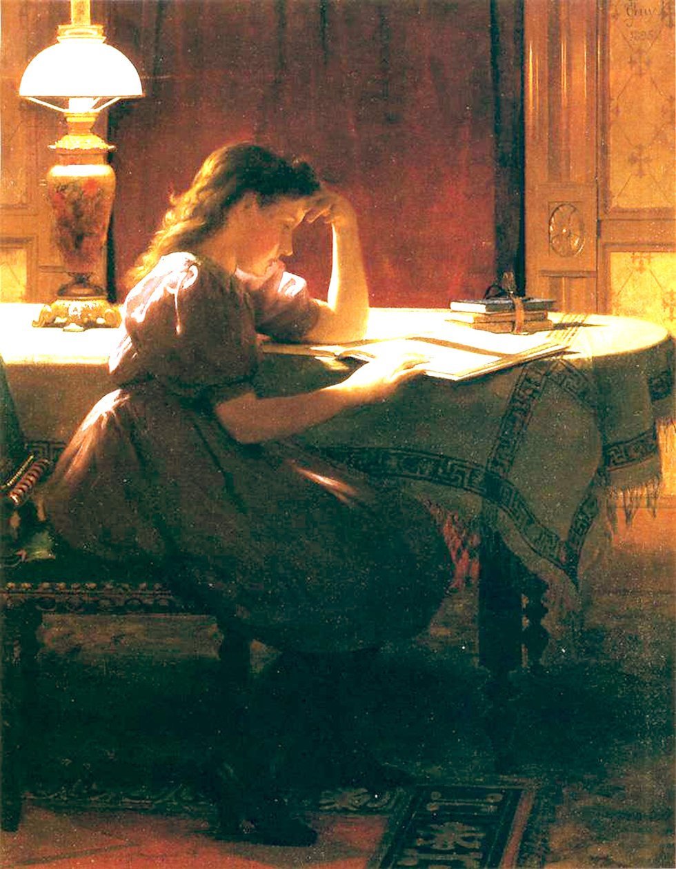 Hjemmearbeid, 1895 av Seymour Joseph Guy