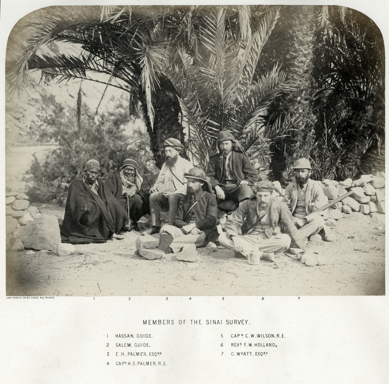 Medlemmer av Sinai Survey, 1868 av Sgt. James M. McDonald
