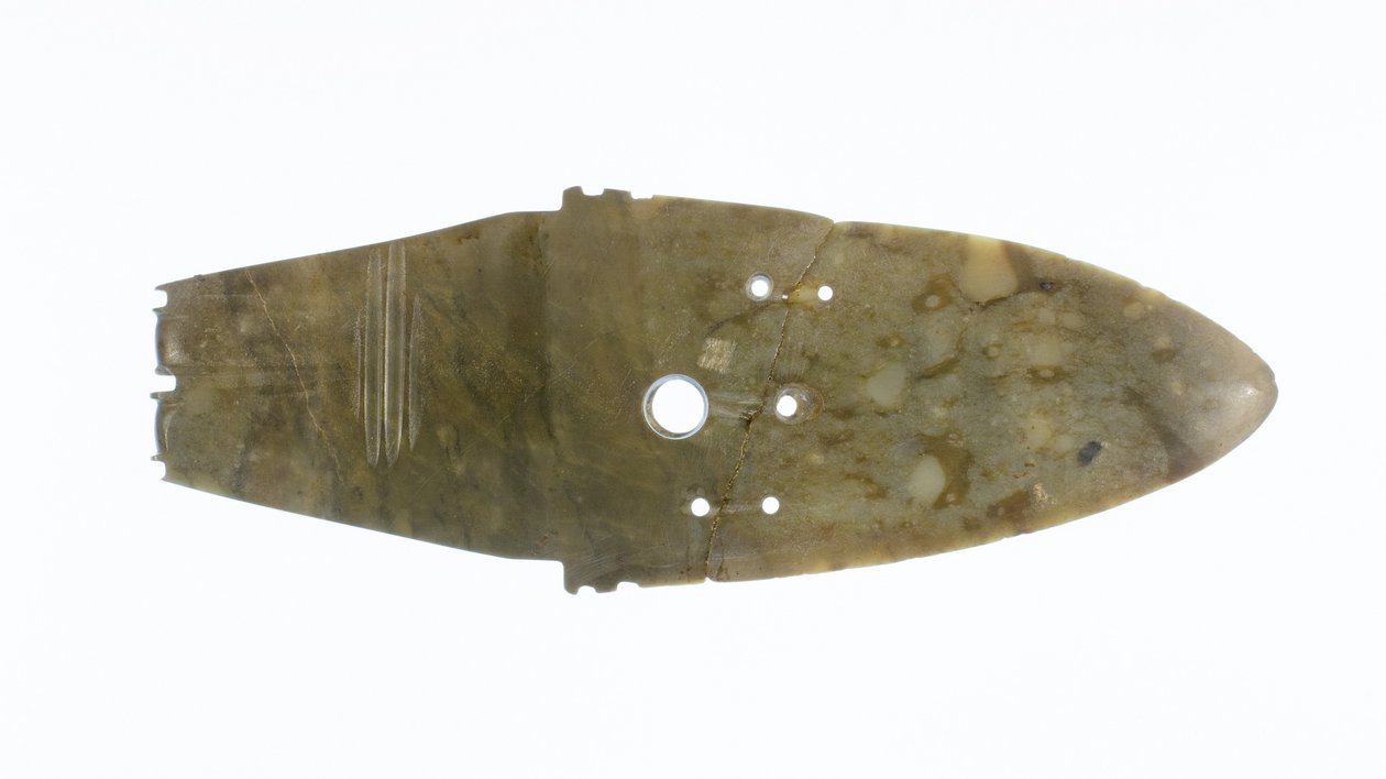 Dolk-Blade av Shang Dynasty Chinese School