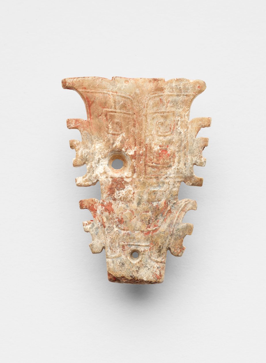 Anheng i form av en maske, ca. 1300-c. 1050 f.Kr av Shang Dynasty Chinese School