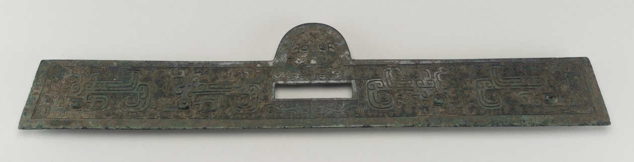 Mulig vognbeslag med fem løkker for feste bak (bronse) av Shang Dynasty Chinese School